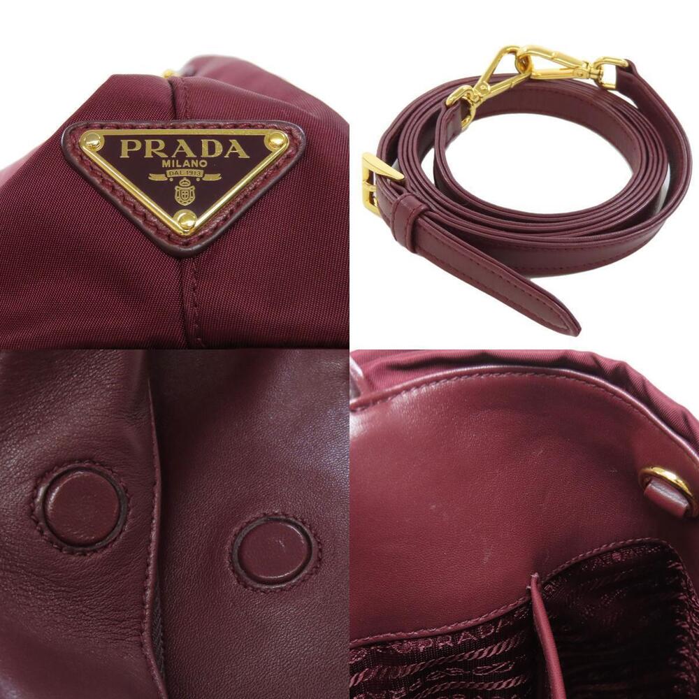 Prada Red Handbag Motif Bow Rion - Picture 8 of 11